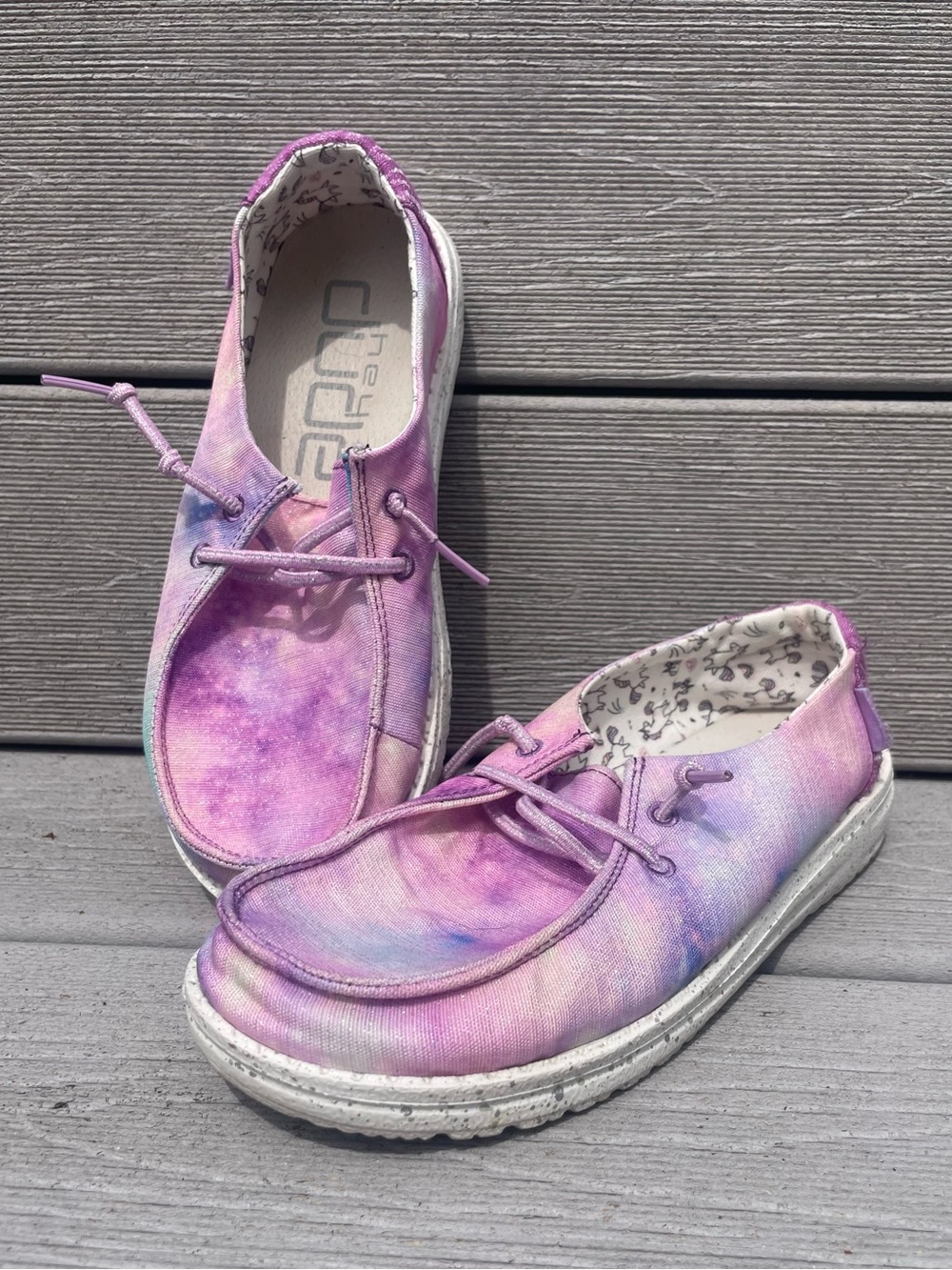 Hey Dude Wendy Youth Shoes Dreamer Unicorn Pastel Galaxy Girls sz 4